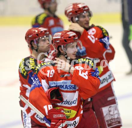 Erste Bank Eishockey Bundesliga. KAC gegen VSV. Wieder nichts. Enttaeuschung. Christian Ban (KAC). Klagenfurt, am 4.10.2007.
Foto: Kuess
---
pressefotos, pressefotografie, kuess, qs, qspictures, sport, bild, bilder, bilddatenbank