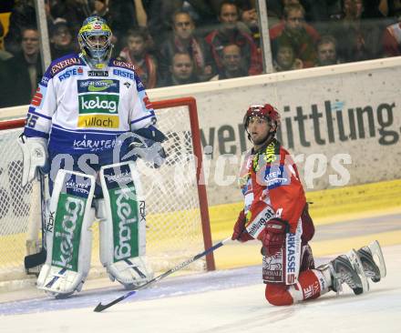 Erste Bank Eishockey Bundesliga. KAC gegen VSV. Christof Harand (KAC), Gert Prohaska (VSV). Klagenfurt, am 4.10.2007.
Foto: Kuess
---
pressefotos, pressefotografie, kuess, qs, qspictures, sport, bild, bilder, bilddatenbank