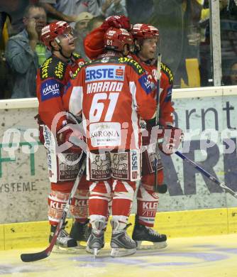 Erste Bank Eishockey Bundesliga. KAC gegen VSV. Jubel (KAC). Klagenfurt, am 4.10.2007.
Foto: Kuess
---
pressefotos, pressefotografie, kuess, qs, qspictures, sport, bild, bilder, bilddatenbank