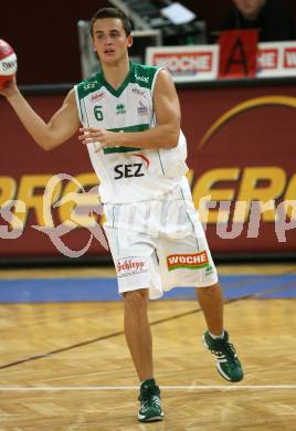 Basketball Bundesliga. Woerthersee Piraten gegen Team Swans Gmunden. Marco Breithuber (Piraten). Klagenfurt, am 6.10.2007.
Foto: Kuess
---
pressefotos, pressefotografie, kuess, qs, qspictures, sport, bild, bilder, bilddatenbank