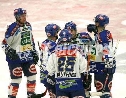 Erste Bank Eishockey Bundesliga. VSV gegen Innsbruck. Jubel (VSV). Klagenfurt, am 7.10.2007.
Foto: Kuess 
---
pressefotos, pressefotografie, kuess, qs, qspictures, sport, bild, bilder, bilddatenbank