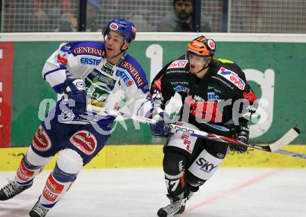 Erste Bank Eishockey Bundesliga. VSV gegen Innsbruck. Darell Scoville (VSV), Harald Offner (Innsbruck). Klagenfurt, am 7.10.2007.
Foto: Kuess 
---
pressefotos, pressefotografie, kuess, qs, qspictures, sport, bild, bilder, bilddatenbank