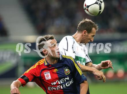 Fussball Bundesliga. SK Austria kaernten gegen Rapid Wien. Manuel Ortlechner (Kaernten), Andreas Dober (Rapid). Klagenfurt, am 7.10.2007.
Foto: Kuess
---
pressefotos, pressefotografie, kuess, qs, qspictures, sport, bild, bilder, bilddatenbank