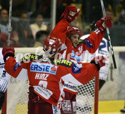 Erste Bank Eishockey Bundesliga. KAC gegen Alba Volan.  Torjubel. Warren Norris (KAC). Klagenfurt, am 9.10.2007.
Foto: Kuess
---
pressefotos, pressefotografie, kuess, qs, qspictures, sport, bild, bilder, bilddatenbank