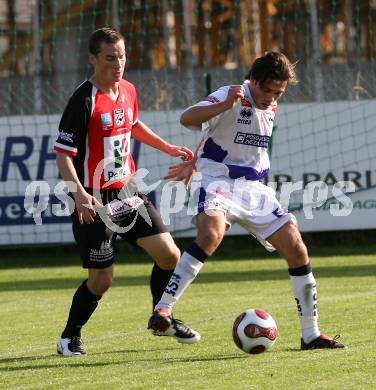 Fussball Regionalliga Mitte. SAK gegen WAC-St. Andrae. Edmir Edo Adilovic (SAK), Markus Schuessler (WAC/St. Andrae). Klagenfurt, 13.10.2007
Foto: Kuess
---
pressefotos, pressefotografie, kuess, qs, qspictures, sport, bild, bilder, bilddatenbank