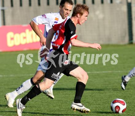 Fussball Regionalliga Mitte. SAK gegen WAC-St. Andrae.  Goran Jolic (SAK), Mathias Berchtold (St. Andrae).  Klagenfurt, 13.10.2007
Foto: Kuess
---
pressefotos, pressefotografie, kuess, qs, qspictures, sport, bild, bilder, bilddatenbank