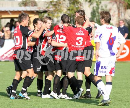 Fussball Regionalliga Mitte. SAK gegen WAC-St. Andrae. Torjubel (St. Andrae), Tomaz Kreutz (SAK). Klagenfurt, 13.10.2007
Foto: Kuess
---
pressefotos, pressefotografie, kuess, qs, qspictures, sport, bild, bilder, bilddatenbank