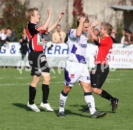 Fussball Regionalliga Mitte. SAK gegen WAC-St. Andrae.  Torjubel, Christian Weber (St. Andrae), Tomaz Kreutz (SAK). Klagenfurt, 13.10.2007
Foto: Kuess
---
pressefotos, pressefotografie, kuess, qs, qspictures, sport, bild, bilder, bilddatenbank