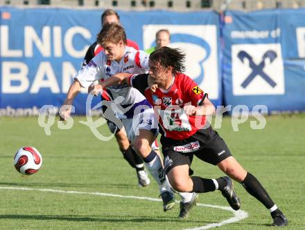 Fussball Regionalliga Mitte. SAK gegen WAC-St. Andrae.  Simic Zeljko (St. Andrae), Tomaz Kreutz (SAK). Klagenfurt, 13.10.2007
Foto: Kuess
---
pressefotos, pressefotografie, kuess, qs, qspictures, sport, bild, bilder, bilddatenbank