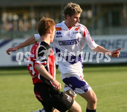 Fussball Regionalliga Mitte. SAK gegen WAC-St. Andrae. Tadej Trdina (SAK), Mathias Berchtold (WAC/St. Andrae). Klagenfurt, 13.10.2007
Foto: Kuess
---
pressefotos, pressefotografie, kuess, qs, qspictures, sport, bild, bilder, bilddatenbank