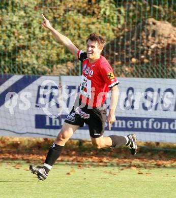 Fussball Regionalliga Mitte. SAK gegen WAC-St. Andrae.  Torjubel Stefan Korepp (St. Andrae).  Klagenfurt, 13.10.2007
Foto: Kuess
---
pressefotos, pressefotografie, kuess, qs, qspictures, sport, bild, bilder, bilddatenbank