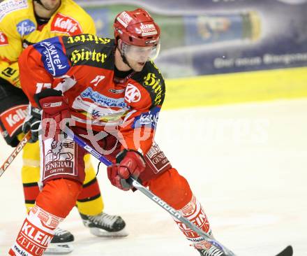 Erste Bank Eishockey Bundesliga. KAC gegen Vienna Capitals. Gregor Hager (KAC). Klagenfurt, am 19.10.2007.
Foto: Kuess
---
pressefotos, pressefotografie, kuess, qs, qspictures, sport, bild, bilder, bilddatenbank