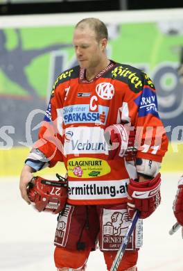 Erste Bank Eishockey Bundesliga. KAC gegen Vienna Capitals. Enttaeuschung. Jeremy Rebek (KAC). Klagenfurt, am 19.10.2007.
Foto: Kuess
---
pressefotos, pressefotografie, kuess, qs, qspictures, sport, bild, bilder, bilddatenbank