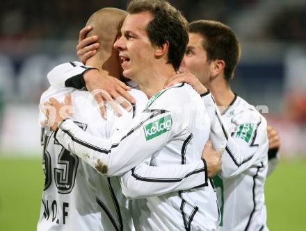 Fussball Bundesliga. SK Austria Kaernten gegen FC Wacker Innsbruck. Torjubel Kaernten. Gerald Krajic (Austria). Klagenfurt, am 20.10.2007.
Foto: Kuess
---
pressefotos, pressefotografie, kuess, qs, qspictures, sport, bild, bilder, bilddatenbank