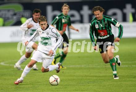 Fussball Bundesliga. SK Austria Kaernten gegen FC Wacker Innsbruck. Zlatko Junuzovic (Kaernten), Florian Mader (Innsbruck). bet at home. Klagenfurt, am 20.10.2007.
Foto: Kuess
---
pressefotos, pressefotografie, kuess, qs, qspictures, sport, bild, bilder, bilddatenbank