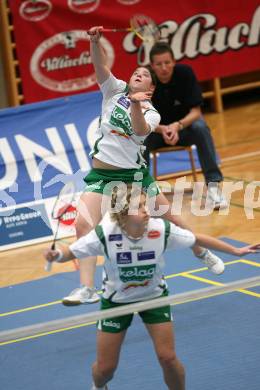 Badminton Bundesliga. Askoe Kelag Kaernten.Maja Kersnik, Belinda Heber. Klagenfurt, am 21.10.2007.
Foto: Kuess
---
pressefotos, pressefotografie, kuess, qs, qspictures, sport, bild, bilder, bilddatenbank