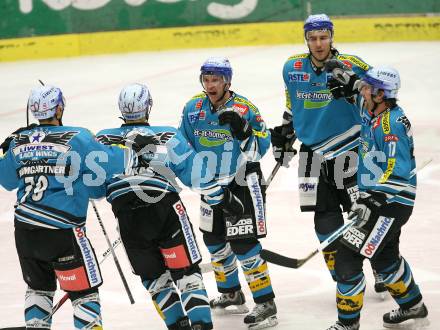 Erste Bank Eishockey Bundesliga. VSV gegen Black Wings Linz.  Torjubel Mark Szuecs (Linz). Villach, am 20.10.2007.
Foto: Kuess
---
pressefotos, pressefotografie, kuess, qs, qspictures, sport, bild, bilder, bilddatenbank