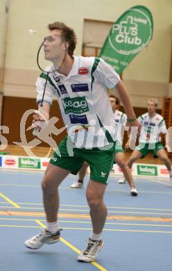 Badminton Bundesliga. Askoe Kelag Kaernten.  Neven Rihtar. Klagenfurt, am 21.10.2007.
Foto: Kuess
---
pressefotos, pressefotografie, kuess, qs, qspictures, sport, bild, bilder, bilddatenbank