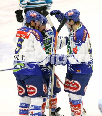 Erste Bank Eishockey Bundesliga. VSV gegen Black Wings Linz. Torjubel (VSV). Villach, am 20.10.2007.
Foto: Kuess
---
pressefotos, pressefotografie, kuess, qs, qspictures, sport, bild, bilder, bilddatenbank