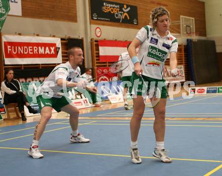 Badminton Bundesliga. ASKOE Kelag Kaernten.  Thomas Pipan, Maja Kersnik. Klagenfurt, am 20.10.2007.
Foto: Kuess
---
pressefotos, pressefotografie, kuess, qs, qspictures, sport, bild, bilder, bilddatenbank