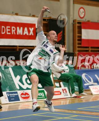 Badminton Bundesliga. ASKOE Kelag Kaernten.  Thomas Pipan. Klagenfurt, am 20.10.2007.
Foto: Kuess
---
pressefotos, pressefotografie, kuess, qs, qspictures, sport, bild, bilder, bilddatenbank