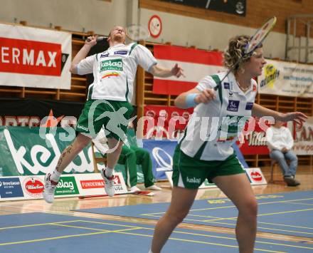 Badminton Bundesliga. ASKOE Kelag Kaernten.  Thomas Pipan, Maja Kersnik. Klagenfurt, am 20.10.2007.
Foto: Kuess
---
pressefotos, pressefotografie, kuess, qs, qspictures, sport, bild, bilder, bilddatenbank