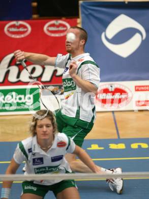 Badminton Bundesliga. ASKOE Kelag Kaernten.  Thomas Pipan, Maja Kersnik. Klagenfurt, am 20.10.2007.
Foto: Kuess
---
pressefotos, pressefotografie, kuess, qs, qspictures, sport, bild, bilder, bilddatenbank