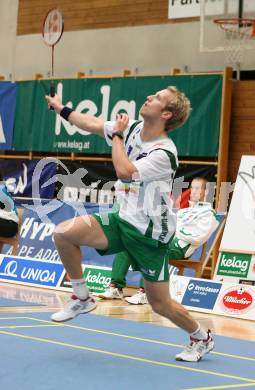 Badminton Bundesliga. ASKOE Kelag Kaernten.  Michael Trojan. Klagenfurt, am 20.10.2007.
Foto: Kuess
---
pressefotos, pressefotografie, kuess, qs, qspictures, sport, bild, bilder, bilddatenbank