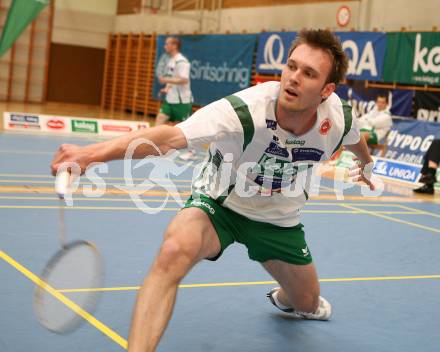 Badminton Bundesliga. ASKOE Kelag Kaernten.  Neven Rihtar. Klagenfurt, am 20.10.2007.
Foto: Kuess
---
pressefotos, pressefotografie, kuess, qs, qspictures, sport, bild, bilder, bilddatenbank