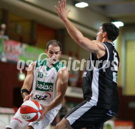 Basketball Bundesliga. Woerthersee Piraten gegen Team Guessing Knights. Joachim Buggelsheim (Piraten), Christoph Knor (Guessing). Klagenfurt, am 26.10.2007.
Foto: Kuess
---
pressefotos, pressefotografie, kuess, qs, qspictures, sport, bild, bilder, bilddatenbank