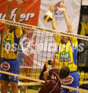 Volleyball Challenge Cup. SK Posojilnica Aich/Dob gegen Generali Haching. Pavel Reznicek, Marek Golstajn (Aich/Dob). Prevalje, am 27.10.2007.
Foto: Kuess
---
pressefotos, pressefotografie, kuess, qs, qspictures, sport, bild, bilder, bilddatenbank