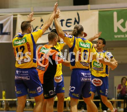 Volleyball Challenge Cup. SK Posojilnica Aich/Dob gegen Generali Haching. Jubel (Aich/Dob). Prevalje, am 27.10.2007.
Foto: Kuess
---
pressefotos, pressefotografie, kuess, qs, qspictures, sport, bild, bilder, bilddatenbank