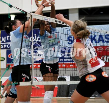 Volleyball Europacup. ATSC Wildcats gegen Nyiregyhaza. Paty Krenc, Tasha Sherline Holness (Wildcats). Klagenfurt, am 27.10.2007.
Foto: Nadja Kuess
---
pressefotos, pressefotografie, kuess, qs, qspictures, sport, bild, bilder, bilddatenbank