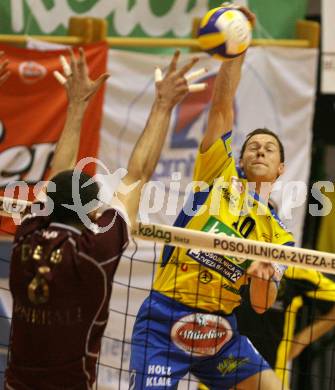 Volleyball Challenge Cup. Aich/Dob gegen Generali Haching (GER).  Pusnik Nejc (Aich). Prevalje, 27.10.2007
Foto: Kuess
---
pressefotos, pressefotografie, kuess, qs, qspictures, sport, bild, bilder, bilddatenbank