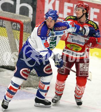 Erste Bank Eishockey Bundesliga. VSV gegen KAC. Mike Stewart (VSV), Dave Schuller (KAC). Villach, am 28.10.2007.
Foto: Kuess
---
pressefotos, pressefotografie, kuess, qs, qspictures, sport, bild, bilder, bilddatenbank