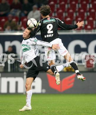 Fussball Bundesliga. T-Mobile. SK Austria Kaernten gegen Cashpoint SCR Altach. Manuel Ortlechner (Kaernten), Tiago Bernardi (Altach). Klagenfurt, am 31.10.2007.
Foto: Kuess
---
pressefotos, pressefotografie, kuess, qs, qspictures, sport, bild, bilder, bilddatenbank