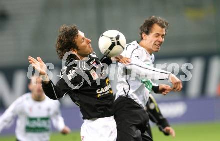 Fussball Bundesliga. T-Mobile. SK Austria Kaernten gegenCashpoint SCR Altach. Gerakd Krajic (Kaernten), Tiago Bernardi (Altach). Klagenfurt, am 31.10.2007.
Foto: Kuess
---
pressefotos, pressefotografie, kuess, qs, qspictures, sport, bild, bilder, bilddatenbank