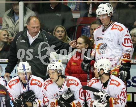 EBEL Erste Bank Eishockey Bundesliga. KAC gegen HK Acroni Jesenice. Trainer Kim Collins (Jesenice). Klagenfurt, am 4.11.2007.
Foto: Kuess
---
pressefotos, pressefotografie, kuess, qs, qspictures, sport, bild, bilder, bilddatenbank