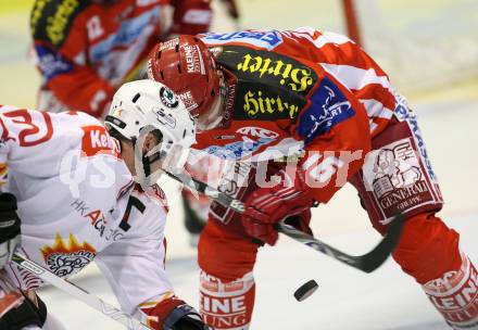 EBEL Erste Bank Eishockey Bundesliga. KAC gegen HK Acroni Jesenice. Philippe Horsky (KAC), Jurij Golicic (Jesenice). Klagenfurt, am 4.11.2007.
Foto: Kuess
---
pressefotos, pressefotografie, kuess, qs, qspictures, sport, bild, bilder, bilddatenbank