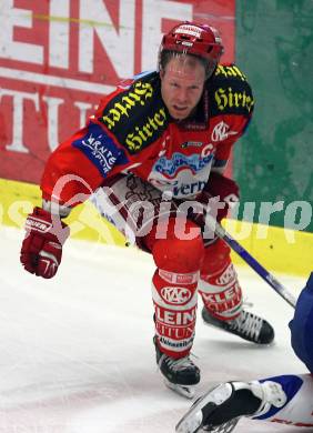 Erste Bank Eishockey Bundesliga. VSV gegen KAC.  Jeremy Rebek (KAC). Villach, am 28.10.2007.
Foto: Kuess
---
pressefotos, pressefotografie, kuess, qs, qspictures, sport, bild, bilder, bilddatenbank