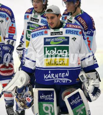 Erste Bank Eishockey Bundesliga. VSV gegen KAC. Bernhard Starkbaum (VSV). Villach, am 28.10.2007.
Foto: Kuess
---
pressefotos, pressefotografie, kuess, qs, qspictures, sport, bild, bilder, bilddatenbank