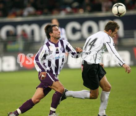 Fussball Bundesliga. T-Mobile. SK Austria Kaernten gegen FK Austria Wien. Manuel Ortlechner (Kaernten), Sanel Kuljic (Wien). Klagenfurt, am 11.11.2007.
Foto: Kuess
---
pressefotos, pressefotografie, kuess, qs, qspictures, sport, bild, bilder, bilddatenbank