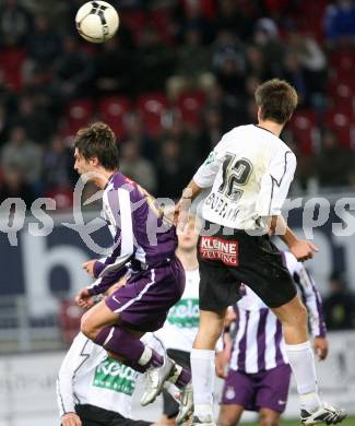 Fussball Bundesliga. T-Mobile. SK Austria Kaernten gegen FK Austria Wien. Bubenik (Kaernten), Sanel Kuljic (Wien). Klagenfurt, am 11.11.2007.
Foto: Kuess
---
pressefotos, pressefotografie, kuess, qs, qspictures, sport, bild, bilder, bilddatenbank