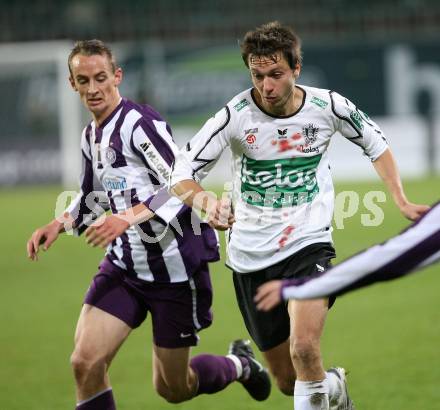 Fussball Bundesliga. T-Mobile. SK Austria Kaernten gegen FK Austria Wien. Wolfgang Bubenik (Kaernten), Hannes Aigner (Wien). Klagenfurt, am 11.11.2007.
Foto: Kuess
---
pressefotos, pressefotografie, kuess, qs, qspictures, sport, bild, bilder, bilddatenbank