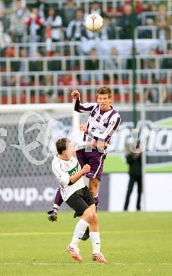 Fussball Bundesliga. T-Mobile. SK Austria Kaernten gegen FK Austria Wien. Zlatko Junuzovic (Kaernten), Franz Schiemer (Wien). Klagenfurt, am 11.11.2007.
Foto: Kuess
---
pressefotos, pressefotografie, kuess, qs, qspictures, sport, bild, bilder, bilddatenbank