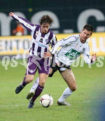 Fussball Bundesliga. T-Mobile. SK Austria Kaernten gegen FK Austria Wien. Sandro Zakany (Kaernten), Emin Sulimani (Wien). Klagenfurt, am 11.11.2007.
Foto: Kuess
---
pressefotos, pressefotografie, kuess, qs, qspictures, sport, bild, bilder, bilddatenbank