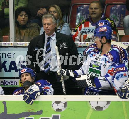 EBEL. Erste Bank Eishockey Bundesliga. KAC gegen VSV. Spielerbank (VSV), Trainer Greg Holst. Klagenfurt, am 11.11.2007.
Foto: Kuess
---
pressefotos, pressefotografie, kuess, qs, qspictures, sport, bild, bilder, bilddatenbank