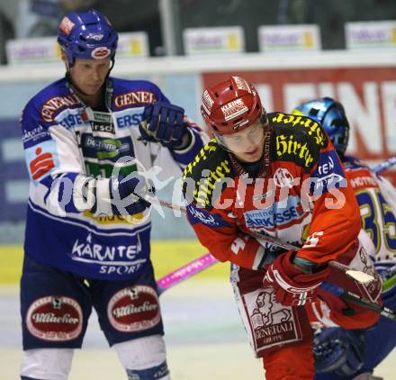 EBEL. Erste Bank Eishockey Bundesliga. KAC gegen VSV. David Schuller (KAC), Mike Stewart (VSV). Klagenfurt, am 11.11.2007.
Foto: Kuess
---
pressefotos, pressefotografie, kuess, qs, qspictures, sport, bild, bilder, bilddatenbank