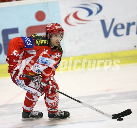 EBEL. Erste Bank Eishockey Bundesliga. KAC gegen VSV. Andrew Schneider (KAC). Verbund. Klagenfurt, am 11.11.2007.
Foto: Kuess
---
pressefotos, pressefotografie, kuess, qs, qspictures, sport, bild, bilder, bilddatenbank