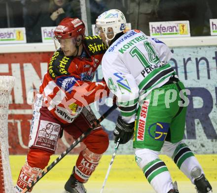 EBEL. Erste Bank Eishockey Bundesliga. KAC gegen Olympia Laibach. Herbert Ratz (KAC), Dejan Kontrec (Laibach). Klagenfurt, am 15.11.2007.
Foto: Kuess
---
pressefotos, pressefotografie, kuess, qs, qspictures, sport, bild, bilder, bilddatenbank